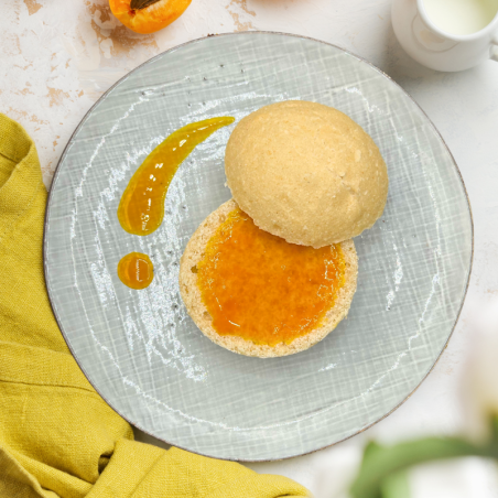 Lot de 4 boules de pain Bio et coulis à l'abricot