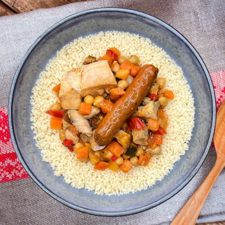 Couscous au poulet et merguez