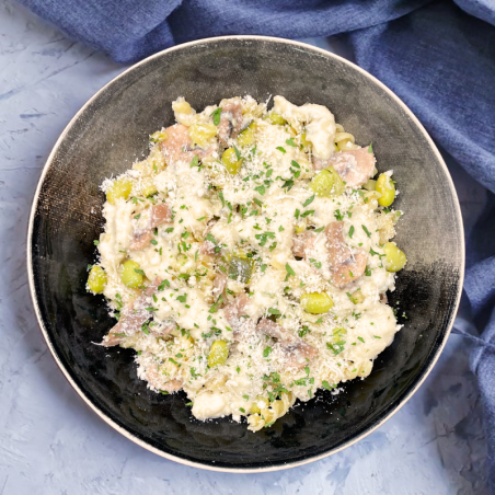 Fusilli à la crème d'artichaut au grana padano