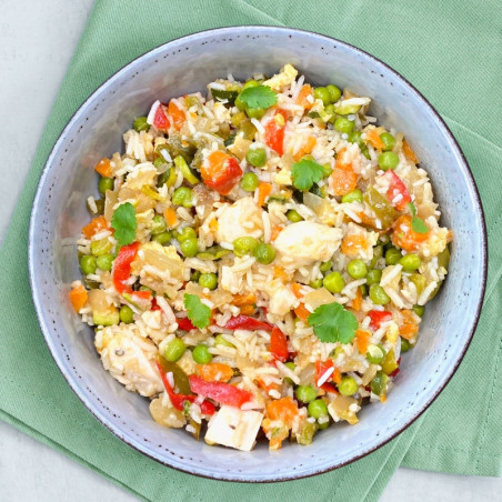 Cantonais de légumes au poulet