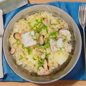 Choucroute de la mer, sauce crémeuse