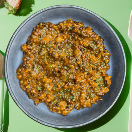 Dahl de lentilles aux aubergines