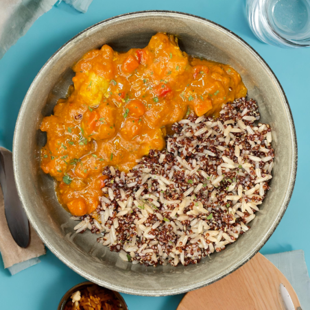 Poulet Tikka Massala et son duo de riz-quinoa