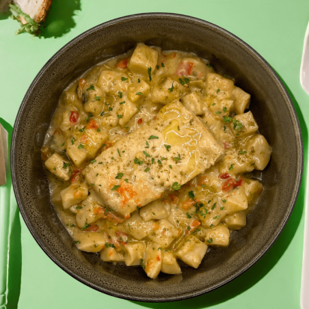 Poisson à la nantaise et pommes de terre