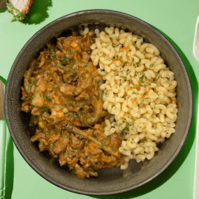 Emincé de boeuf Stroganoff