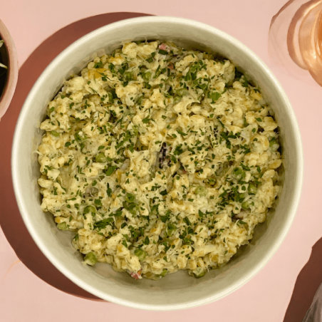Risotto crémeux de blé, chou fleur et poisson fumé