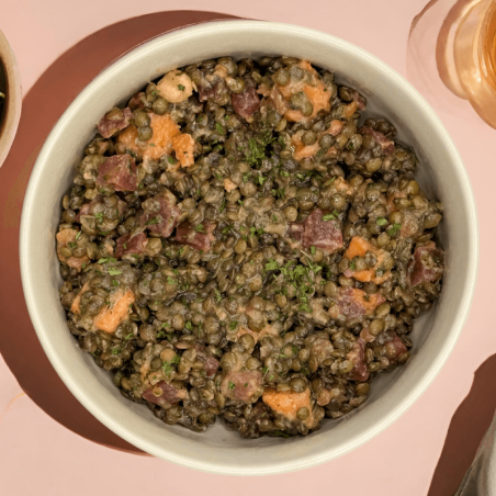 Salade de lentilles, betterave et patates douces