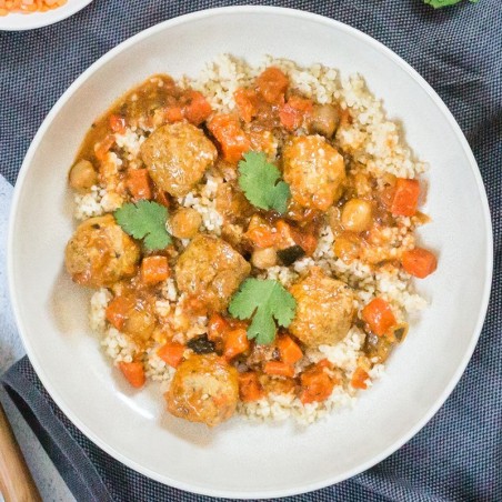 Couscous aux boulettes végétariennes