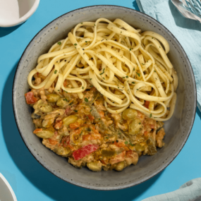 Linguine sauce cacahuète façon wok