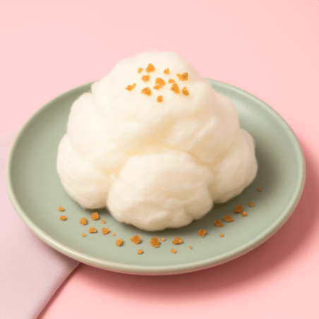 Barbe à papa saveur crème brulée (sans sucre)