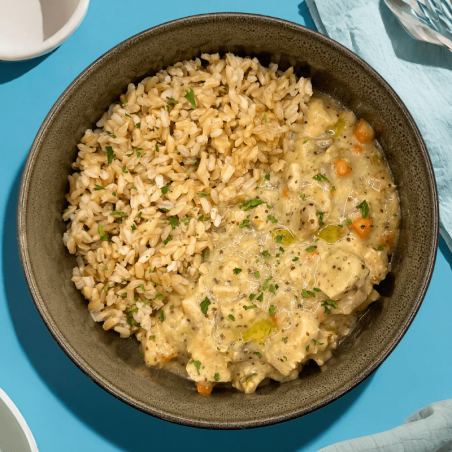 poulet à la moutarde et riz complet