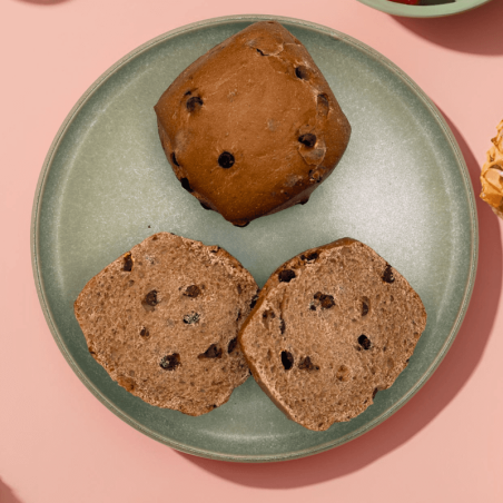 Petits pains pavés au chocolat et pépites de chocolat Bio