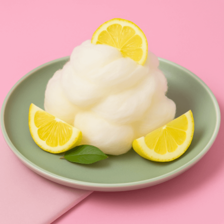 Barbe à papa saveur citron (sans sucre)