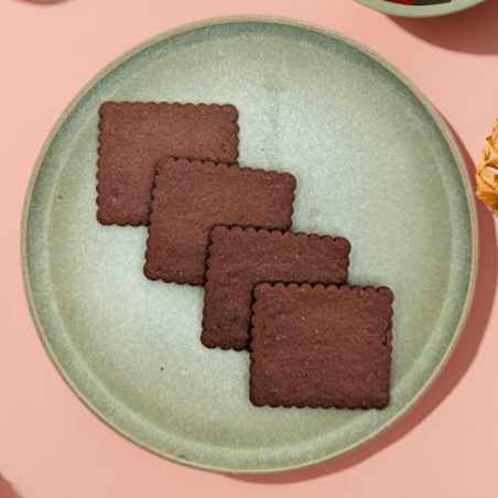 Sachet de 4 biscuits type petit beurre au cacao
