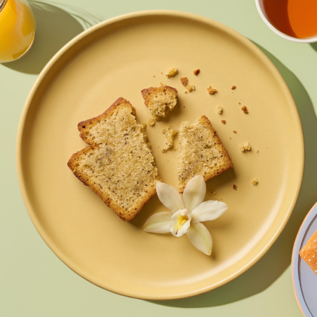 Tranche de cake à la vanille