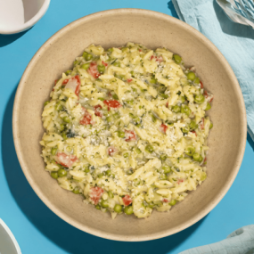 Orzo et crème de courgettes