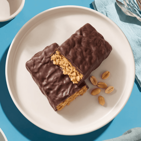 Barre protéinée XL au chocolat noir et cacahuète