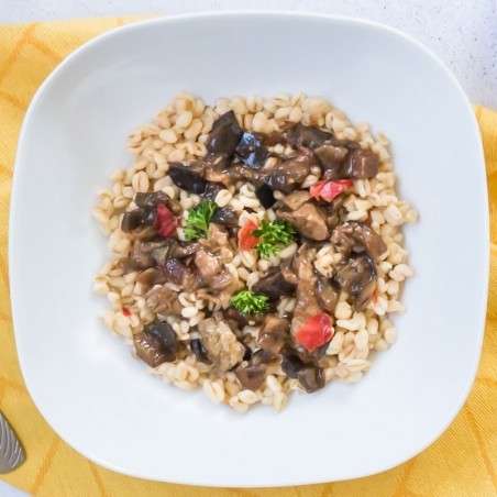 Boeuf façon moussaka et son blé