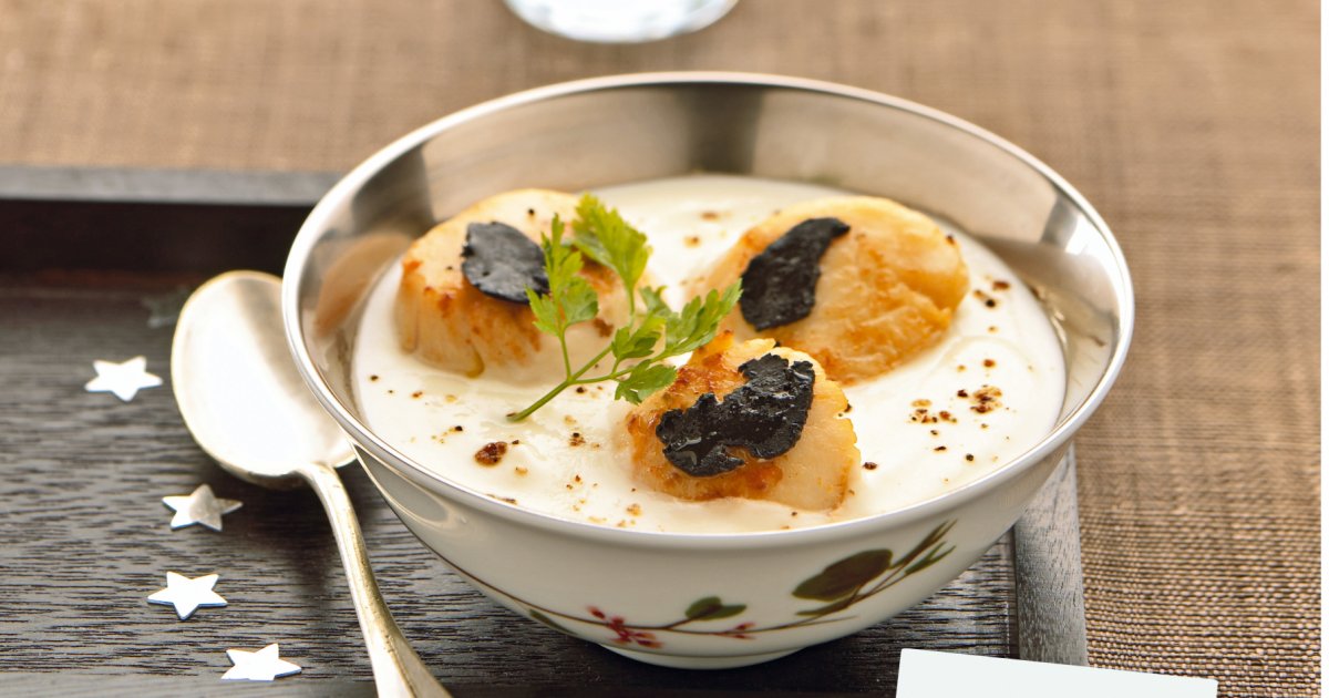 Velouté chou-fleur saint-jacques