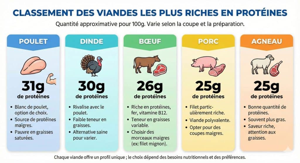 Meilleures sources de protéines animales