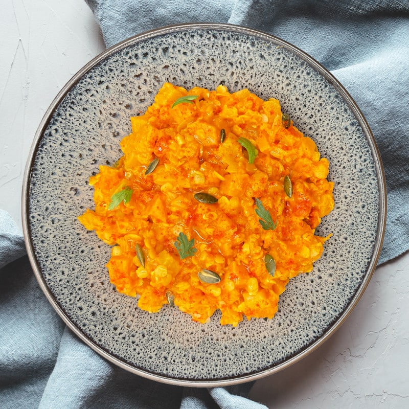Curry de potiron et lentilles corail