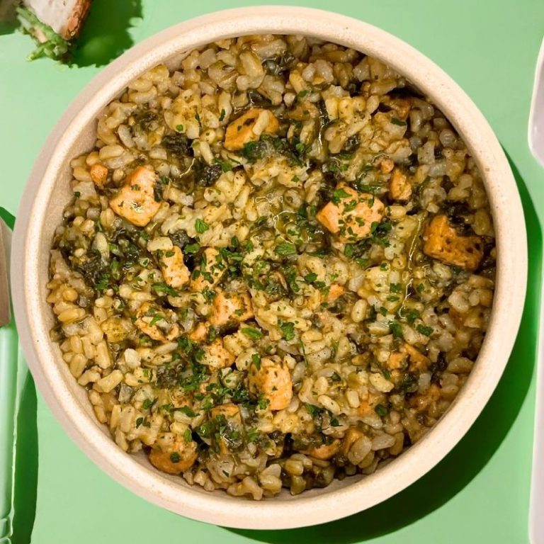 Risotto saumon épinards healthy