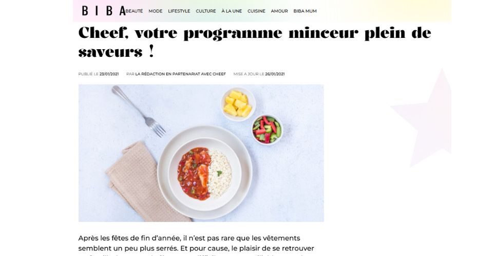 Cheef, votre programme minceur plein de saveurs !